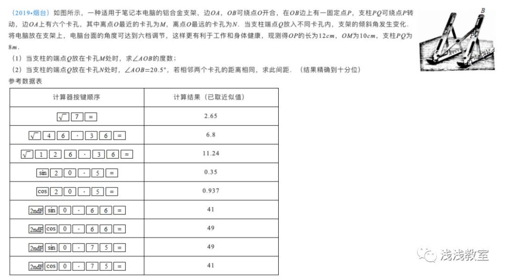 中考数学大题解析 19年烟台第23题 三角函数与建模