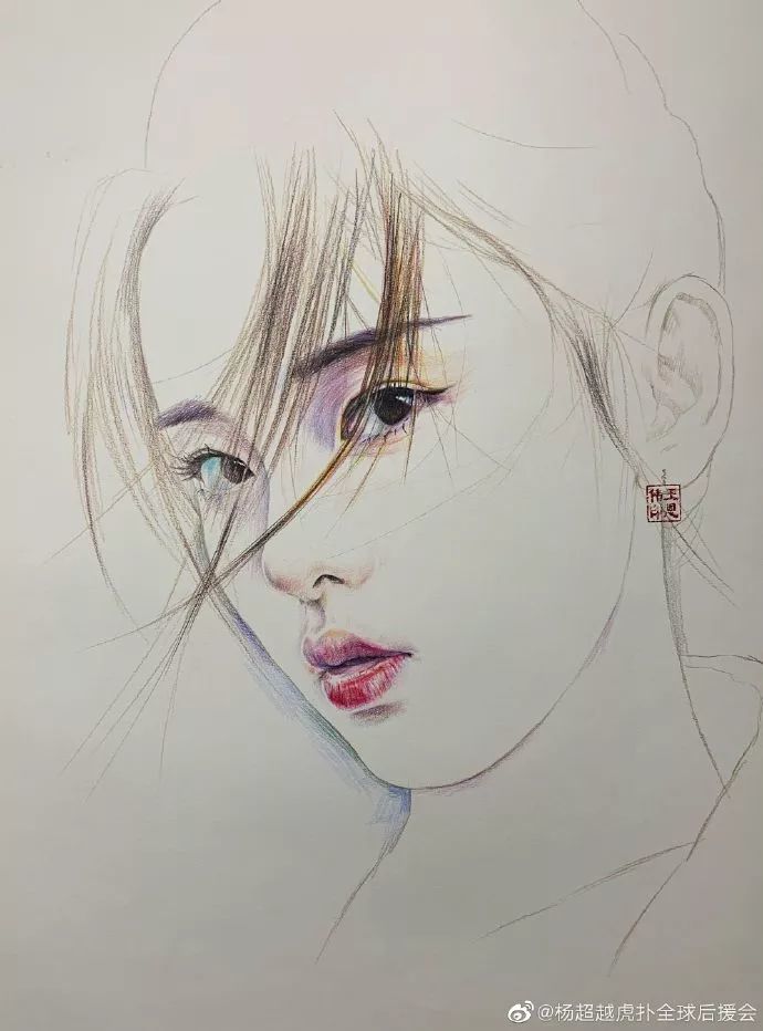 杨超越|这样的画作，秒杀美颜相机！