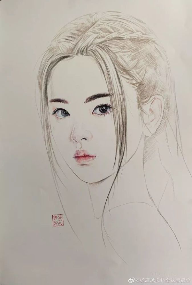 杨超越|这样的画作，秒杀美颜相机！