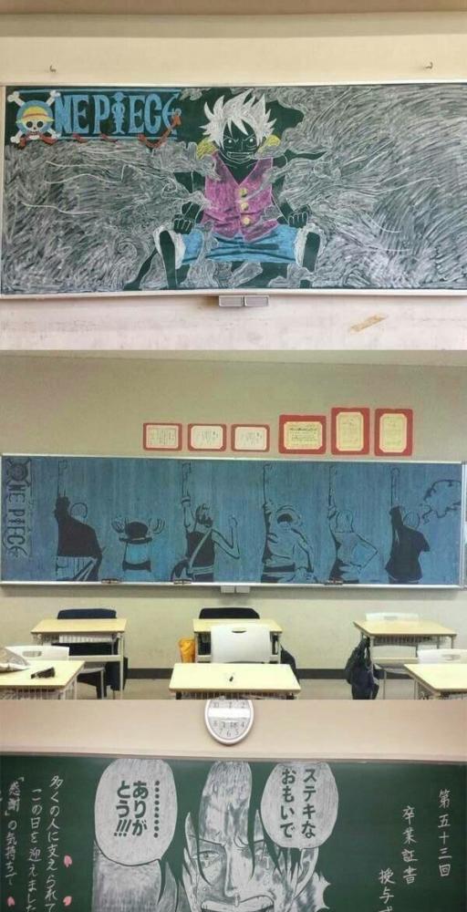 那些大触级动漫黑板报系列可以说是相当惊艳了