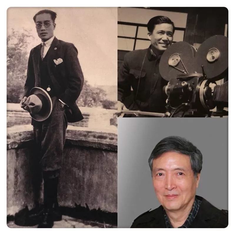 长相酷似的祖孙三代.左:钱壮飞.右上:钱江.右下:钱泓.