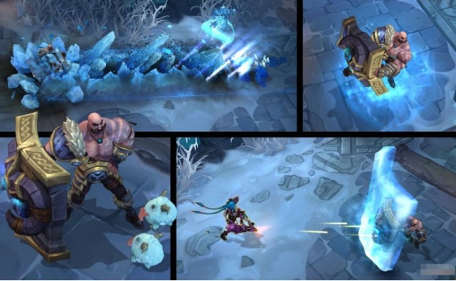 叠到四个层数就能冰冻敌人,布隆的所有技能都是围绕这个被动来打的