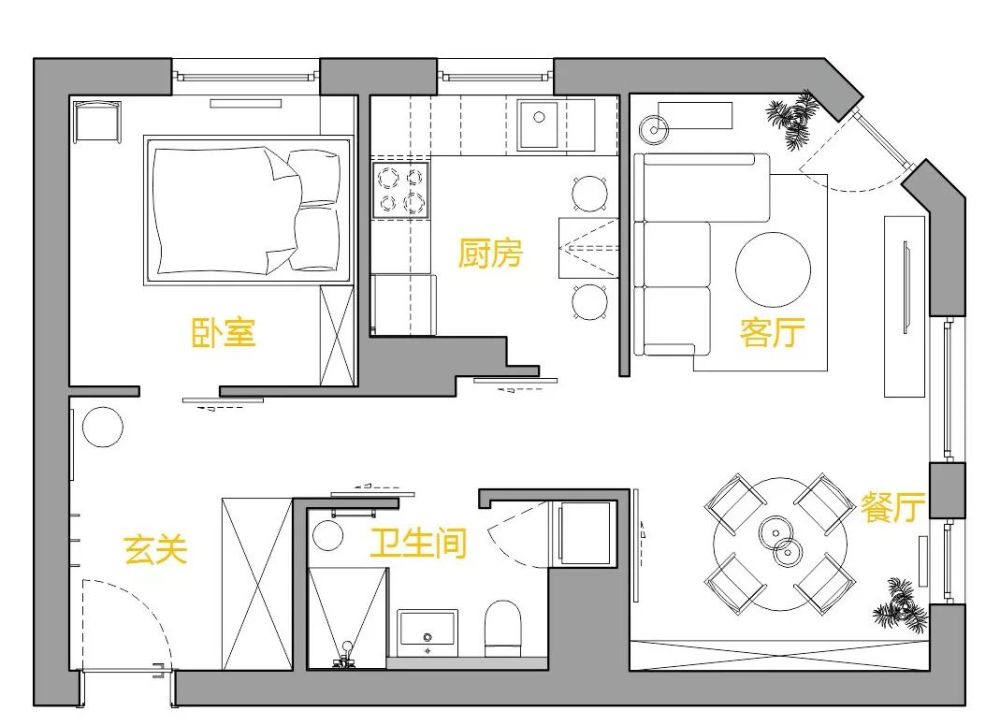 45㎡单身公寓,清爽宜人,这样的北欧风真好看!