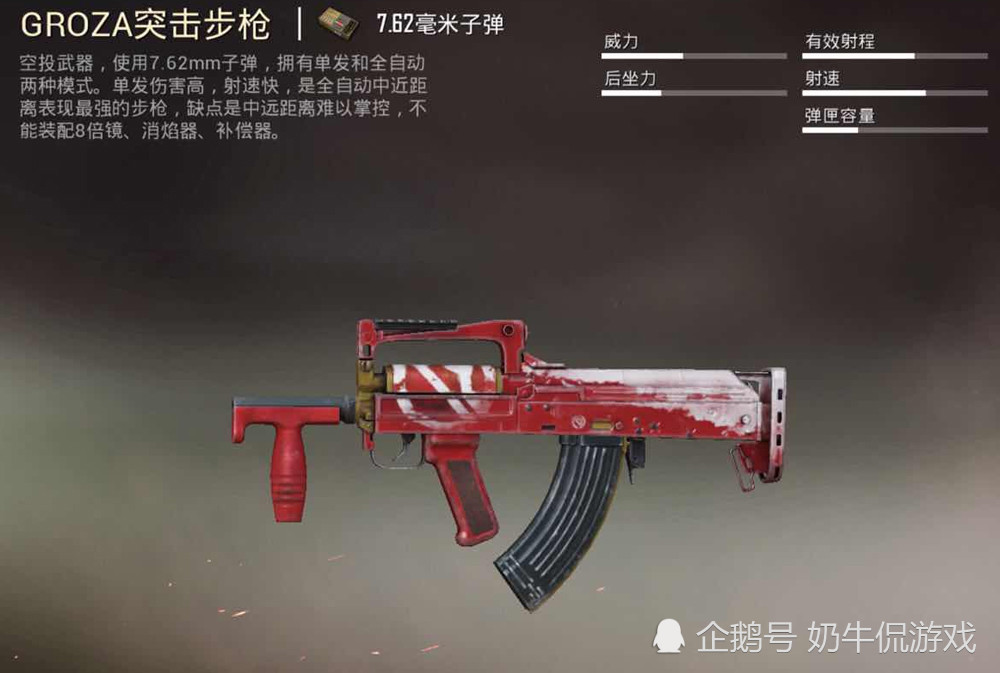 《和平精英》使用7.62的4把步枪中,中近距离,狗杂最适合