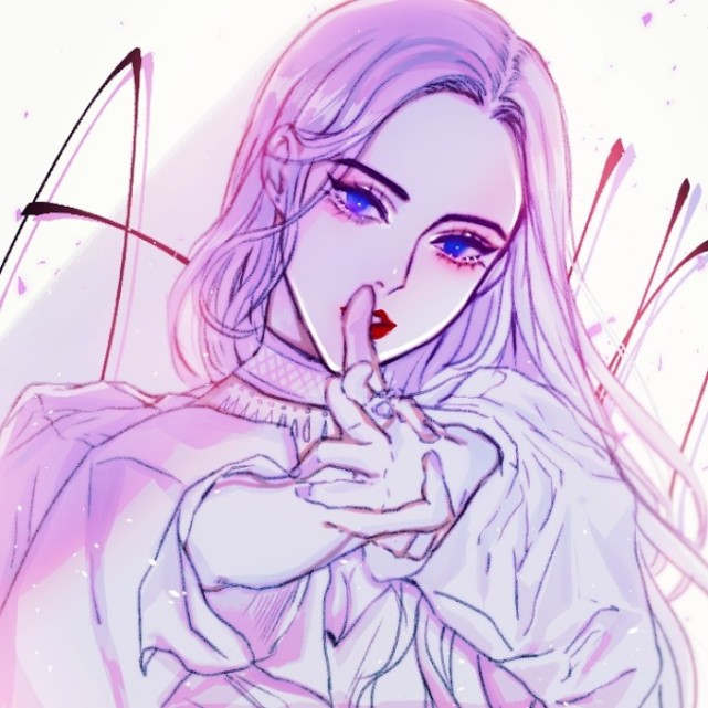 7月火了一组动漫女生头像 黑发红眼少女 皮肤雪白很有魅力