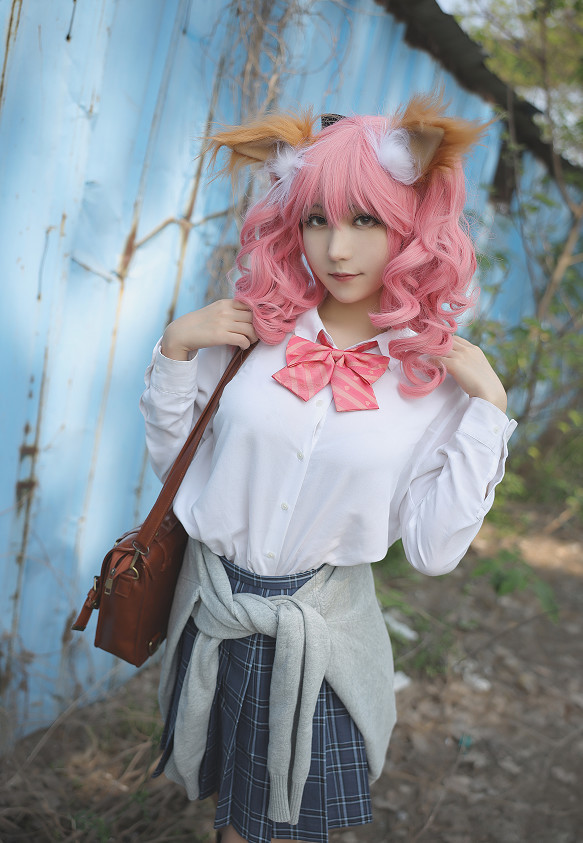 女装大佬cos玉藻前上半身被嘲太假看到液体袜网友直呼爱了