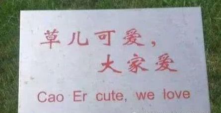 中式英文的翻译 让你笑到肚子疼