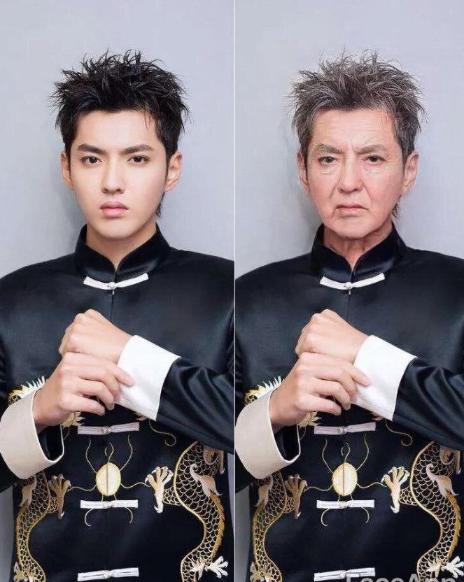 男星变老特效:避开了吴亦凡,见识了鹿晗,只有蔡徐坤惊艳了时光