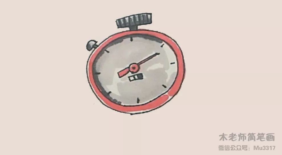 木老师简笔画-秒表