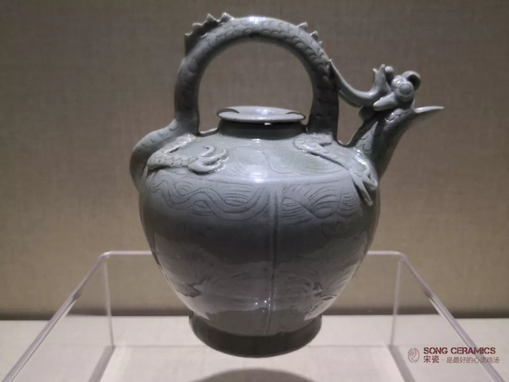 チープ 宋越窯の手で茶渍釉结构ツインの古竜口瓶沙器が当該骨董品の家