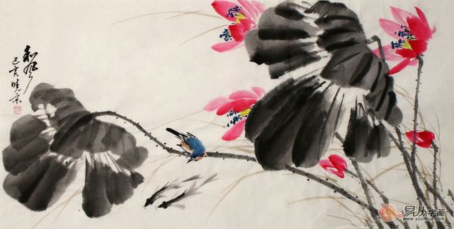 齐白石后人朴喆荷花作品 雅俗共赏意趣盎然|荷花|朴喆|画家|荷花图
