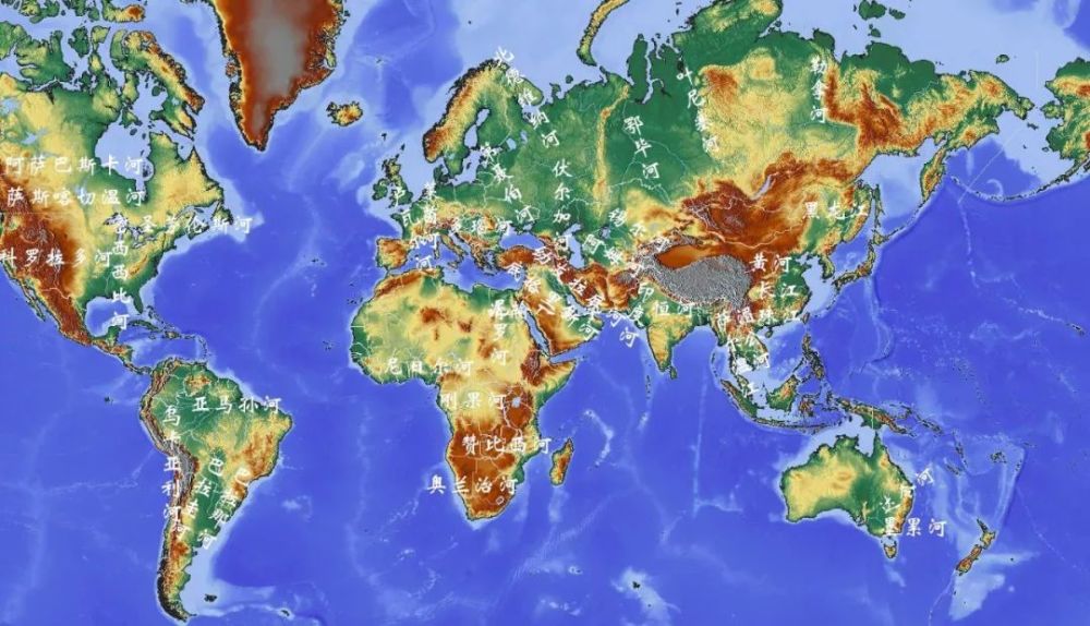 世界五大洲主要河流分佈示意圖世界十大最長河流河流長度排行榜存在