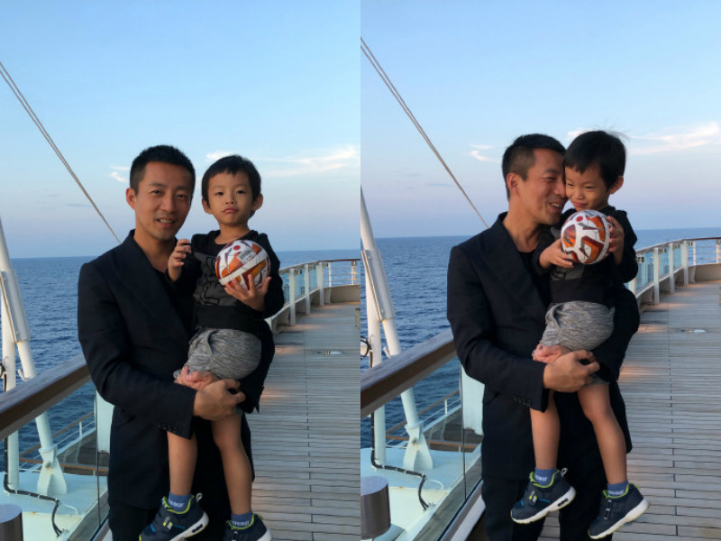 汪小菲晒父子合影,3岁汪希箖正脸示人眼睛像爸,嘴巴鼻梁像大s