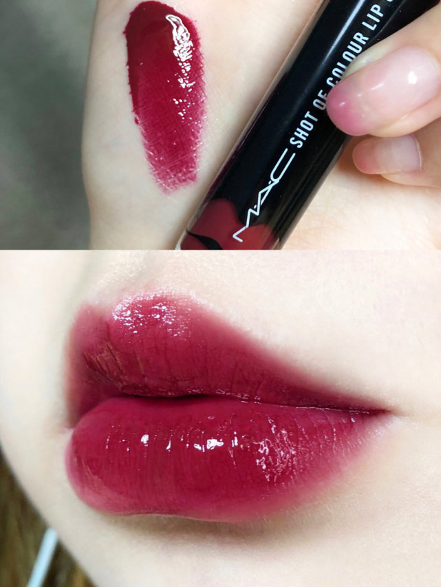 mac唇釉热门色895试色,黄皮钟爱的显白色!