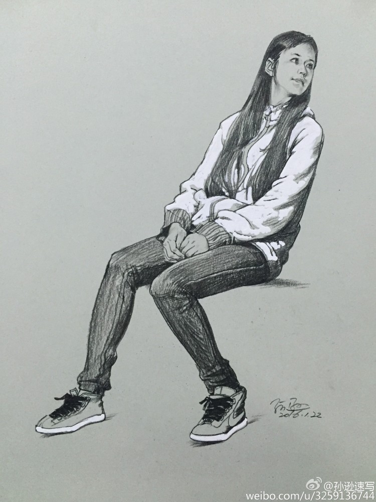 孙逊速写:光影与线性具在!
