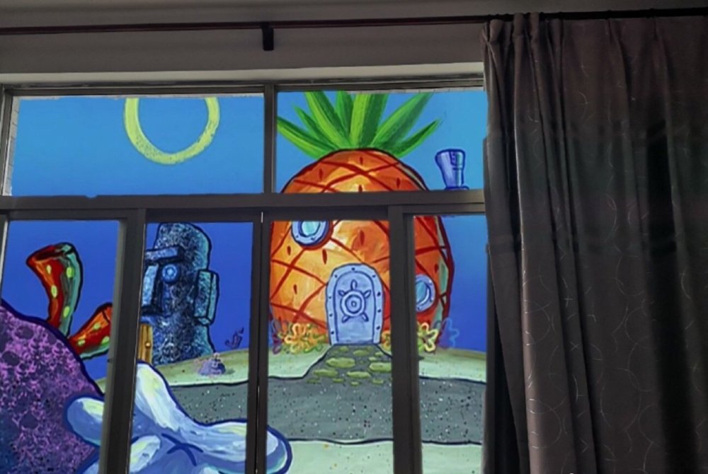 忘带钱了, 蟹老板让我和海绵宝宝住在一起, 喝着奶茶来到了蟹堡王