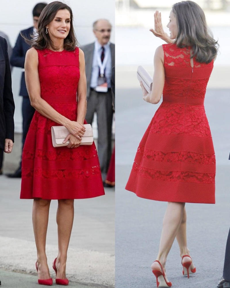 西班牙王后真会穿!