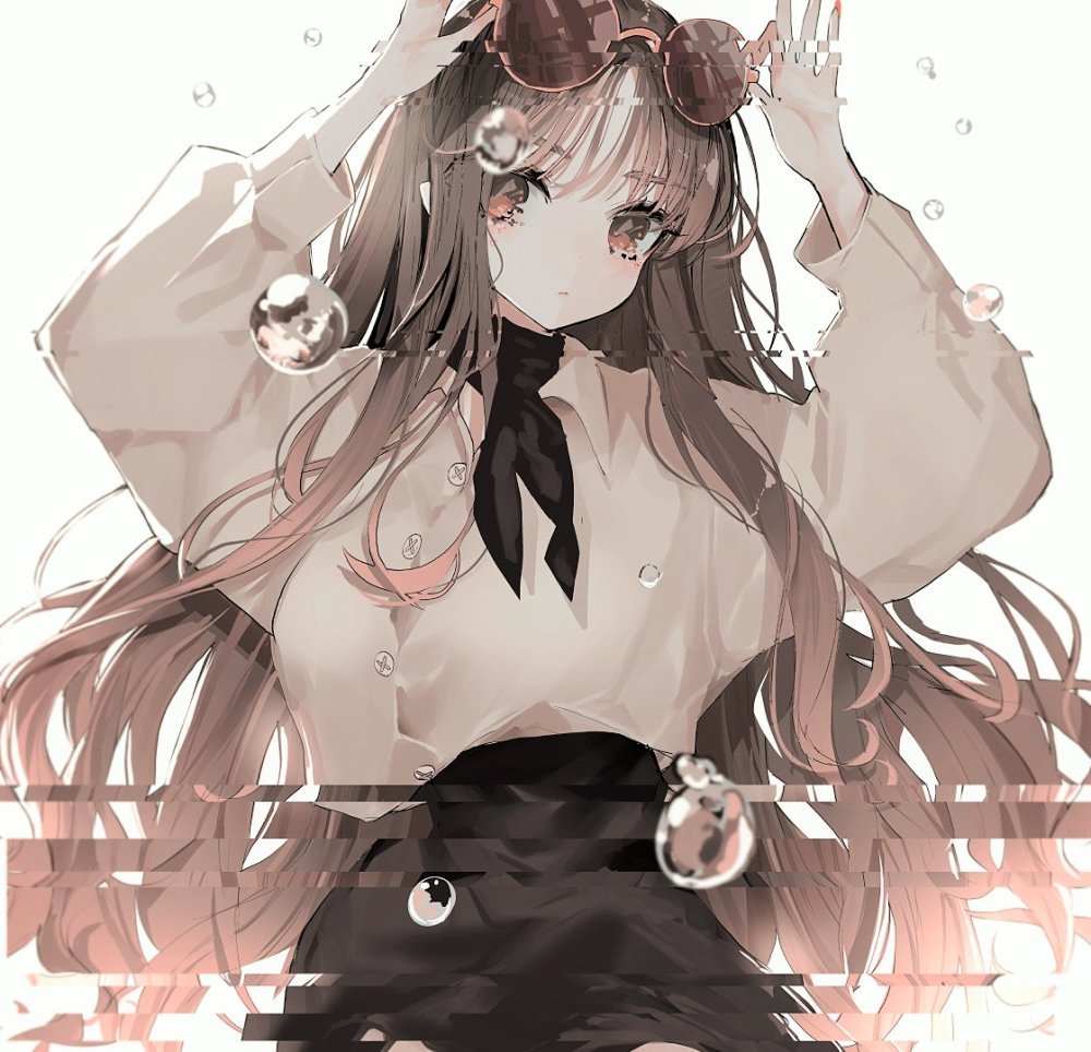 二次元插画学会期待生活赶走悲伤