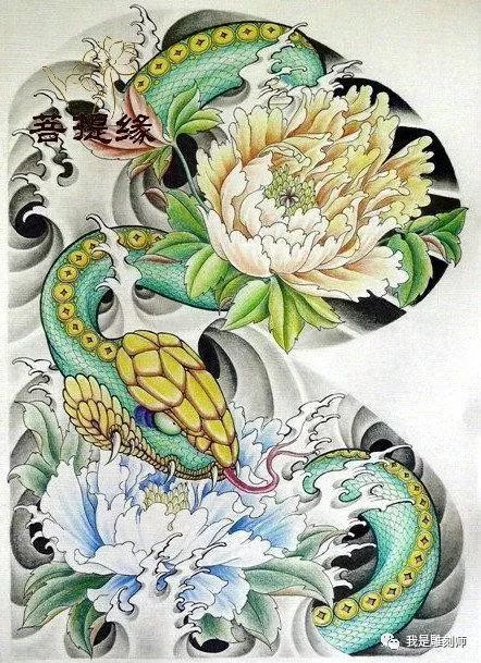 我是雕刻師,菩提緣彩色半甲紋身雕刻素描手稿(三十四期)