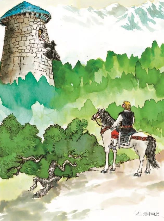 8. 一天,莴苣姑娘在高塔上唱歌解闷,歌声被正在附近狩猎的王子听到了.