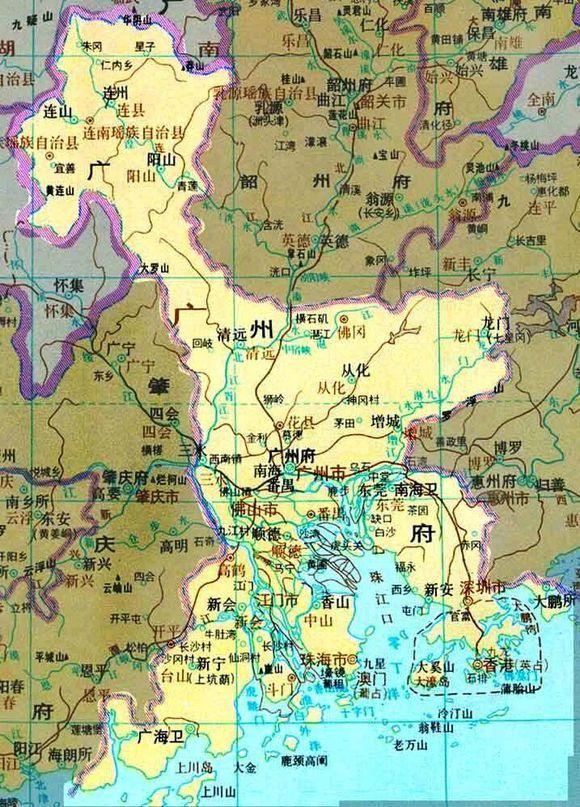 清朝時期,連州升為直隸州(雍正五年(1727年)),再將花縣劃給了廣州