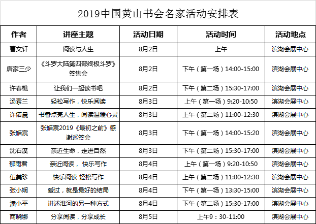 这届黄山书会怎么玩 组委会发布官方看展攻略