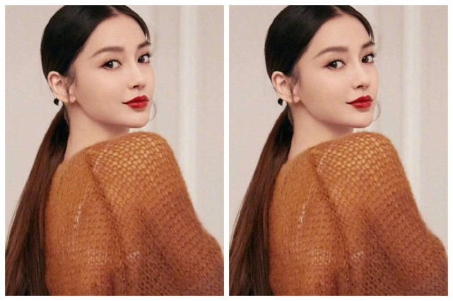 女明星扎低马尾赵露思温柔杨颖有气质这位少女感全无