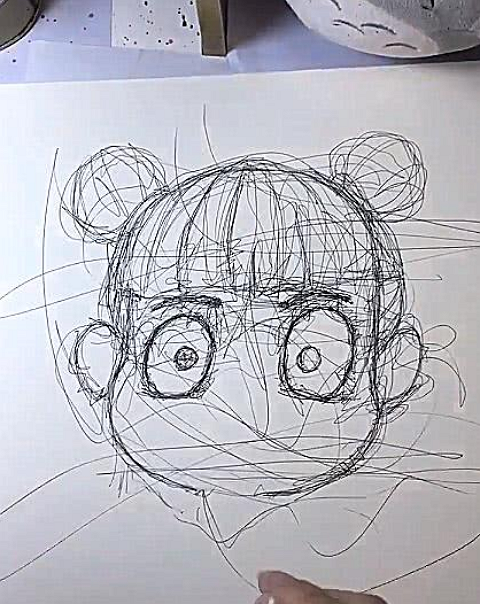 美术生画魔丸哪吒,闪电一样的挥舞,成品真是出乎意料