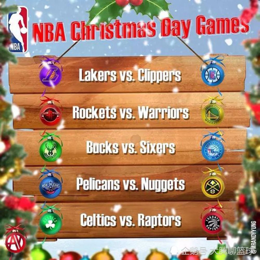 nba圣诞大战赛程公布,詹姆斯升至历史第二,欧文,杜兰特缺席