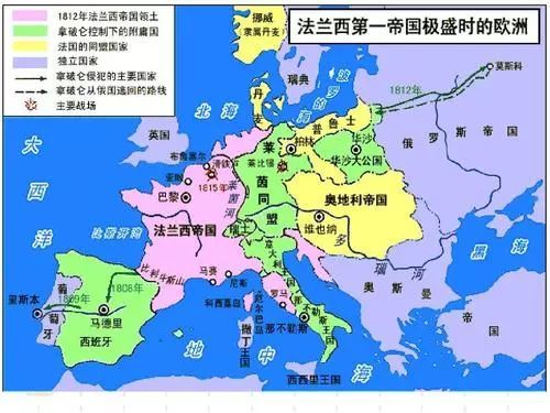 首先爆发在欧洲大陆上三次世界大战 拿破仑战争 一战及二战