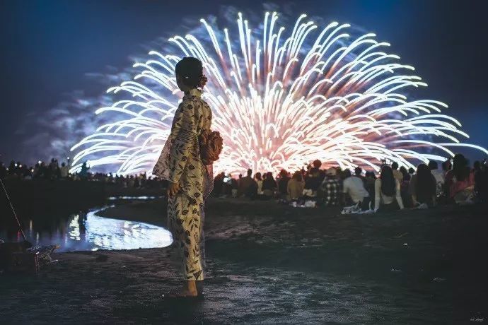 七夕 夏天 浴衣 花火