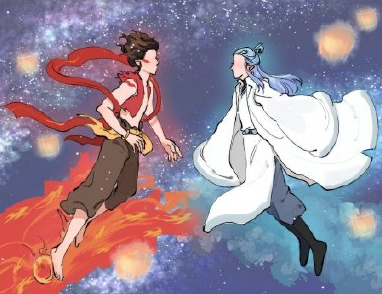 哪吒羡慕龙族至宝,模仿敖丙同款"龙角",漫迷:真有夫妻相!