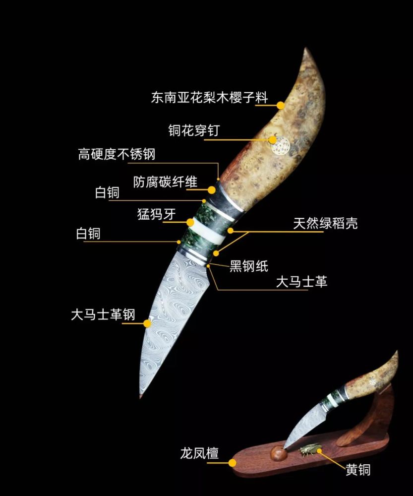 刀剑|特立独行？一把造型独特的精品短刀，刀身花纹太惊艳