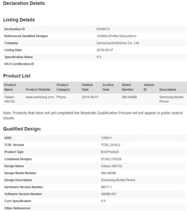 骁龙855下放 三星galaxy a90曝光:855 5g