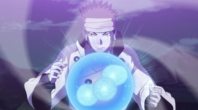 卡卡西:我螺旋丸5厘米,阿修罗:我1米:他俩:我500米