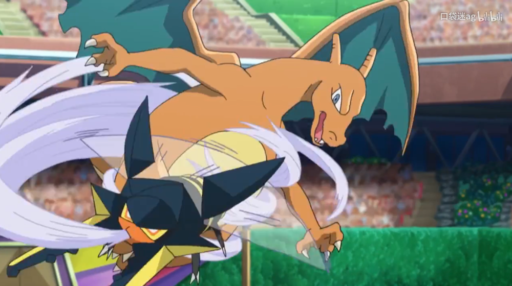 龙年纪大了,动作还是慢了一拍,锹农炮虫还是抓到机会用吐丝击中喷火龙