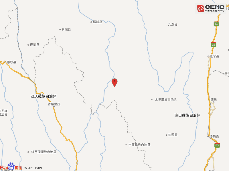 四川涼山州木裡縣附近發生3.1級左右地震