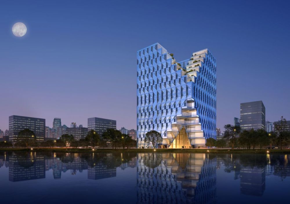 绿城西溪深蓝总价约百万城西阿里旁475米双地铁带花园玻璃幕墙现房