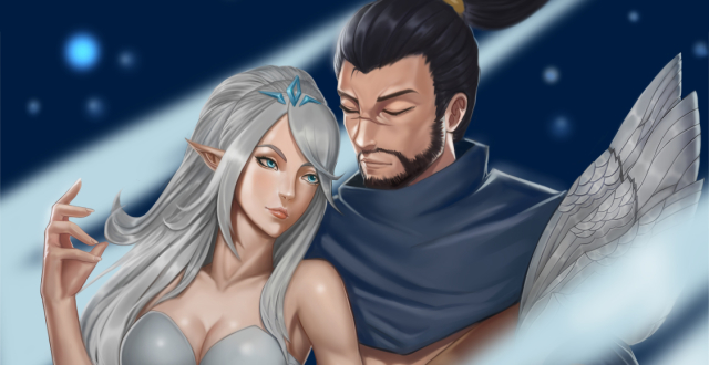 精选英雄联盟高清无码同人美图,这期是亚索和风女