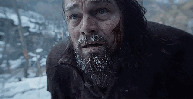 《荒野猎人》彻底地让小李子的英俊形象碎一地,也因此拿到小金人