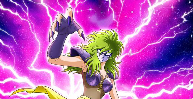 【圣斗士星矢】莎尔娜释放必杀的那一刻,背后的大蛇是我童年阴影