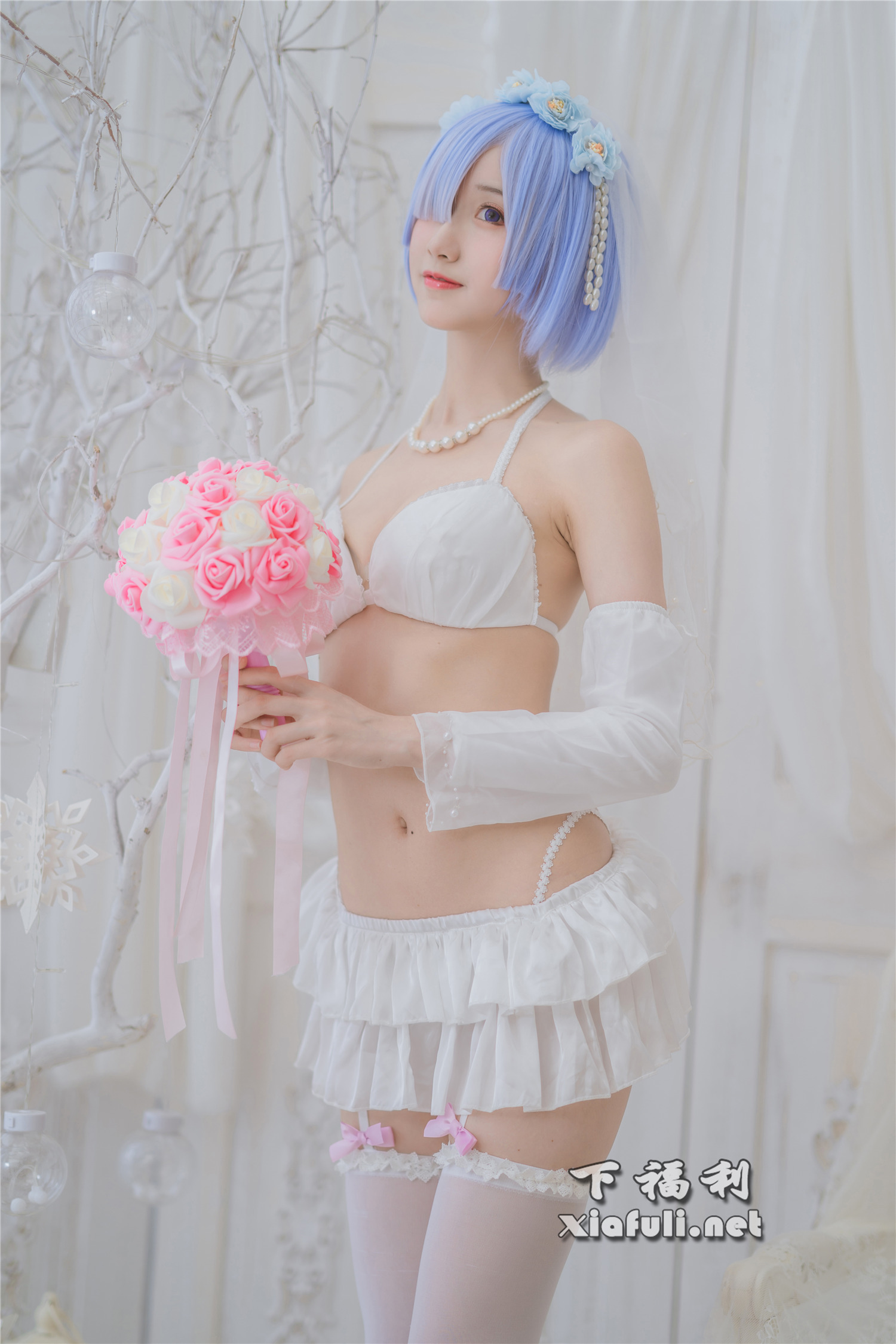 网络红人@木绵绵OwO – 蕾姆婚纱[30P/210M]-Coser吧