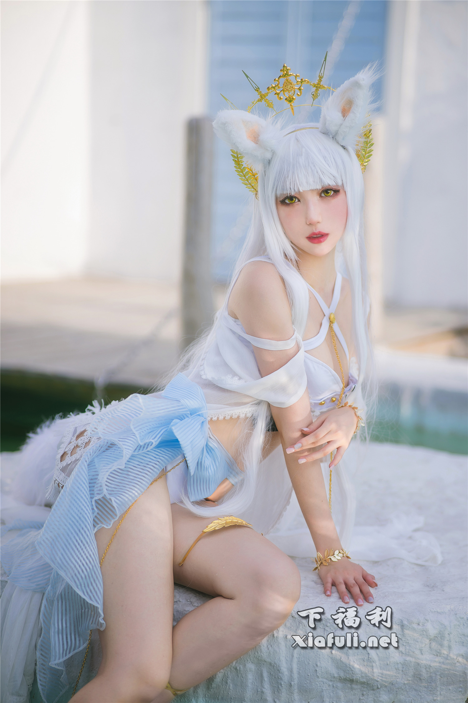 周叽是可爱兔兔 白金泳装[23P-339MB]