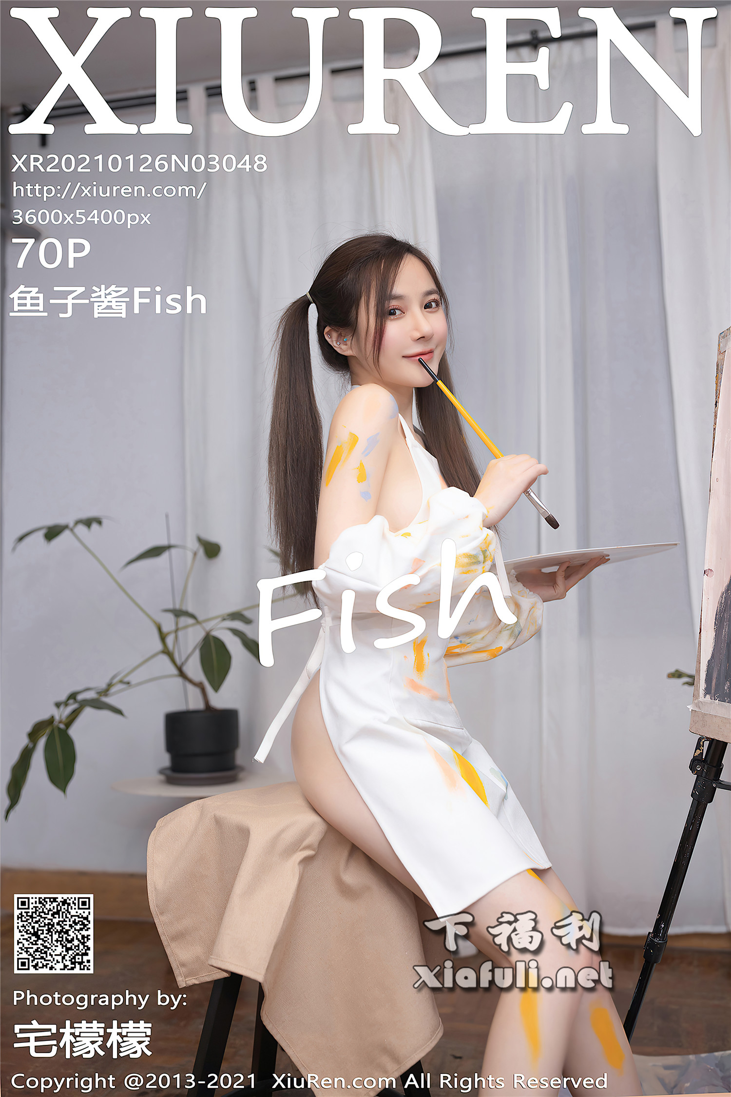 [XiuRen秀人网] No.3048 鱼子酱Fish 小画家女友[70+1P/675M]