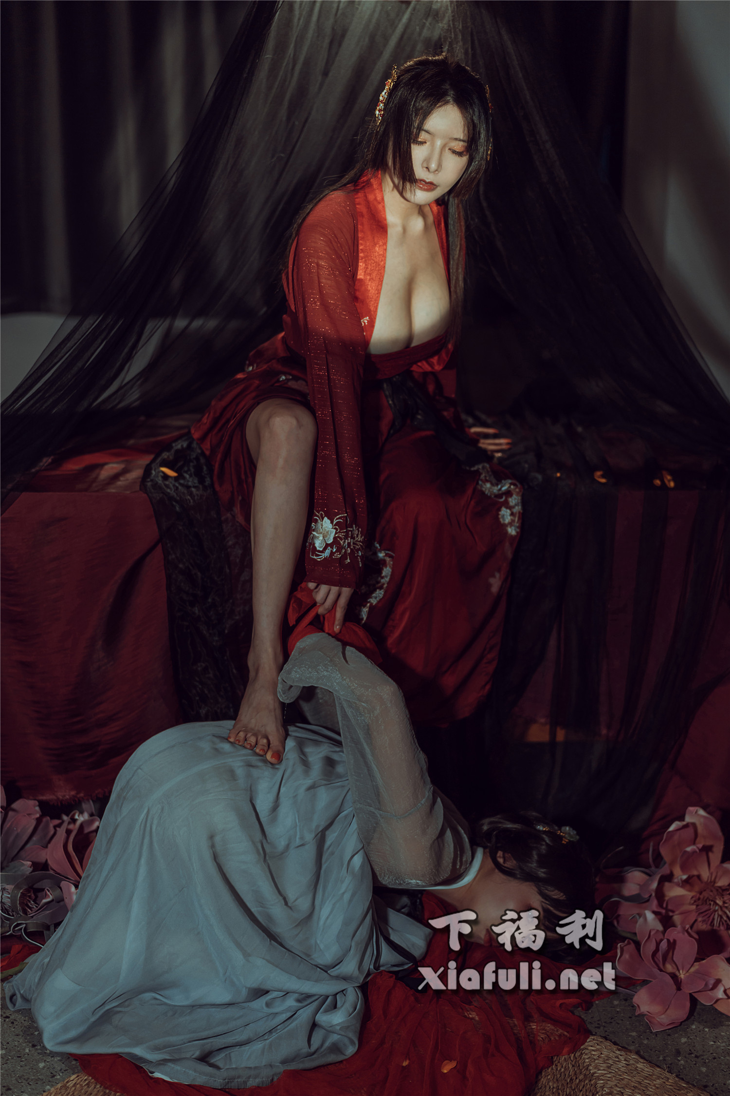 秋和柯基后期作品  昏红帐私房写真[52P/427M]