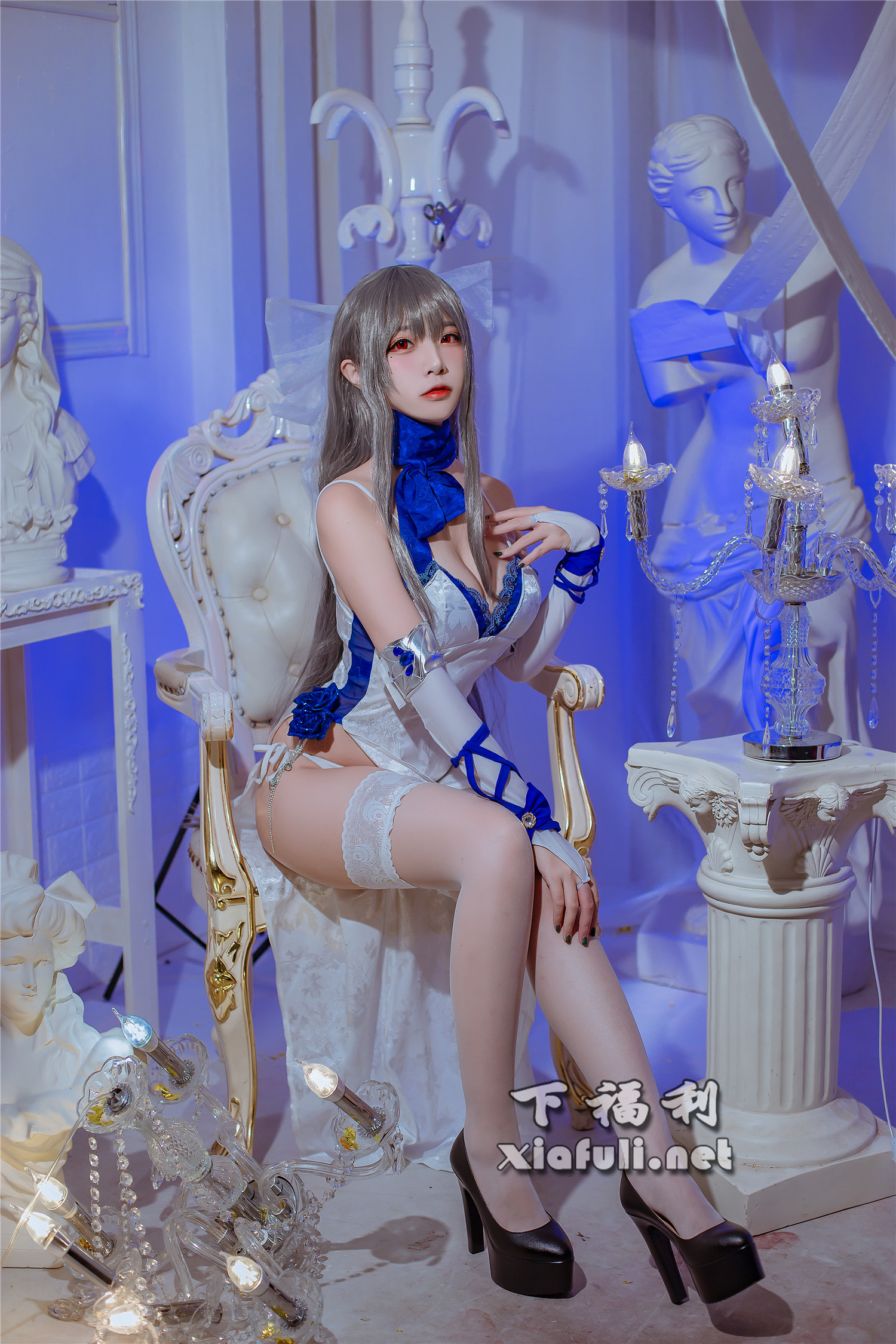 网络红人@二佐Nisa 碧蓝路易九礼服[29P 495M]