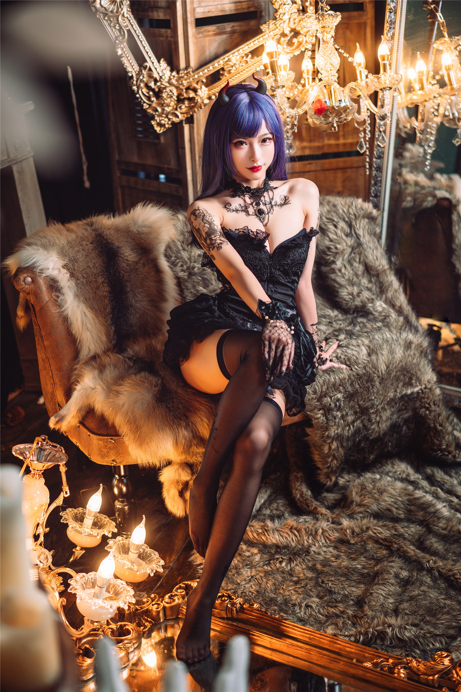 网络红人@清水由乃 暗黑纹身COS[30P/371M]