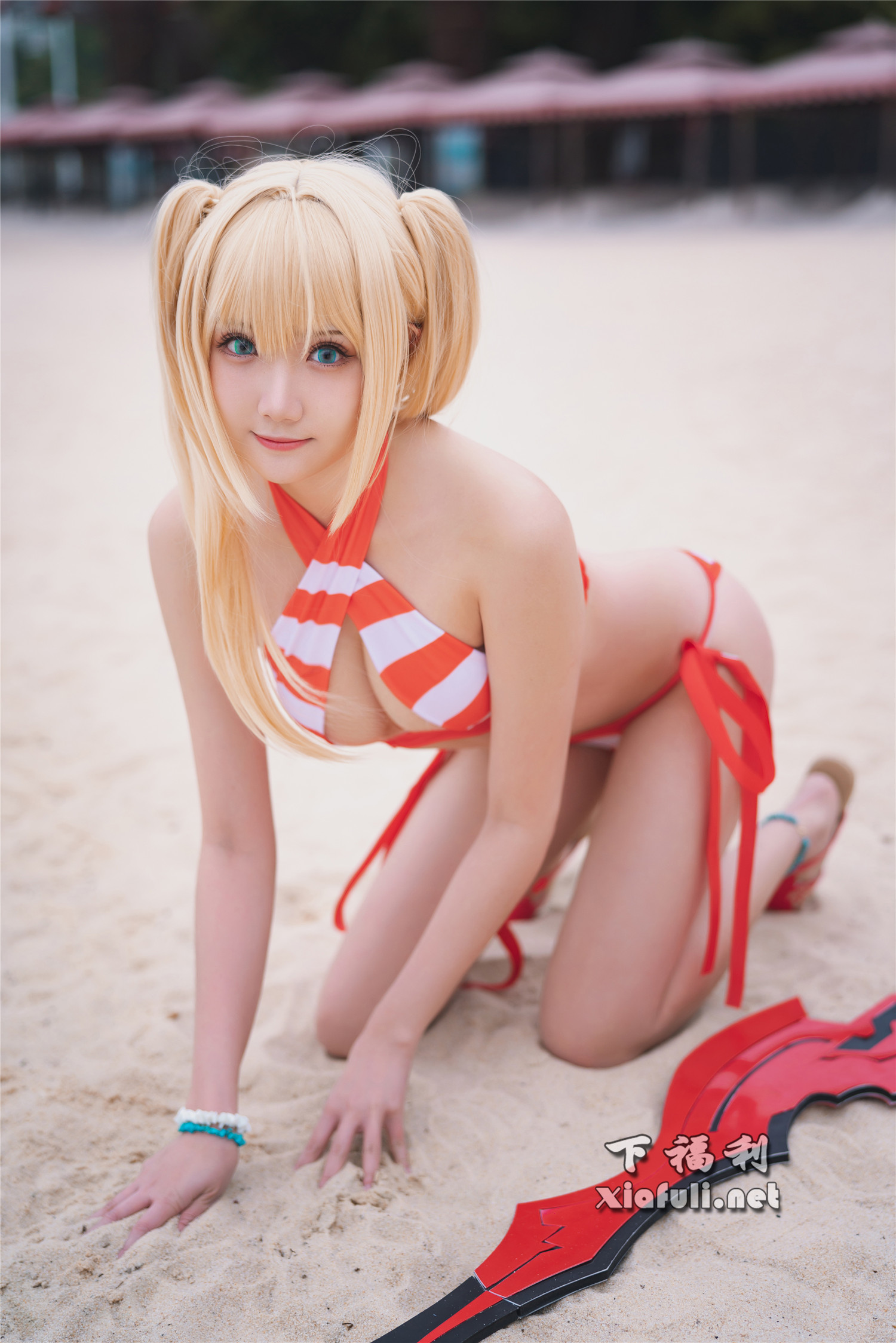 微薄Coser@瓜希酱 尼禄水着[20P/91MB]