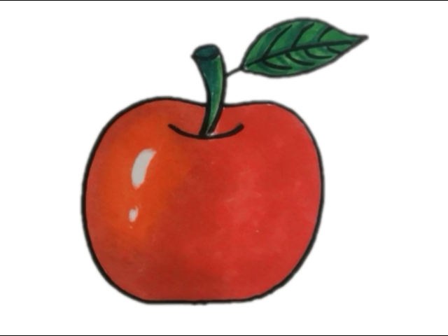 育儿幼儿学前班,马克笔—— (苹果)简笔画