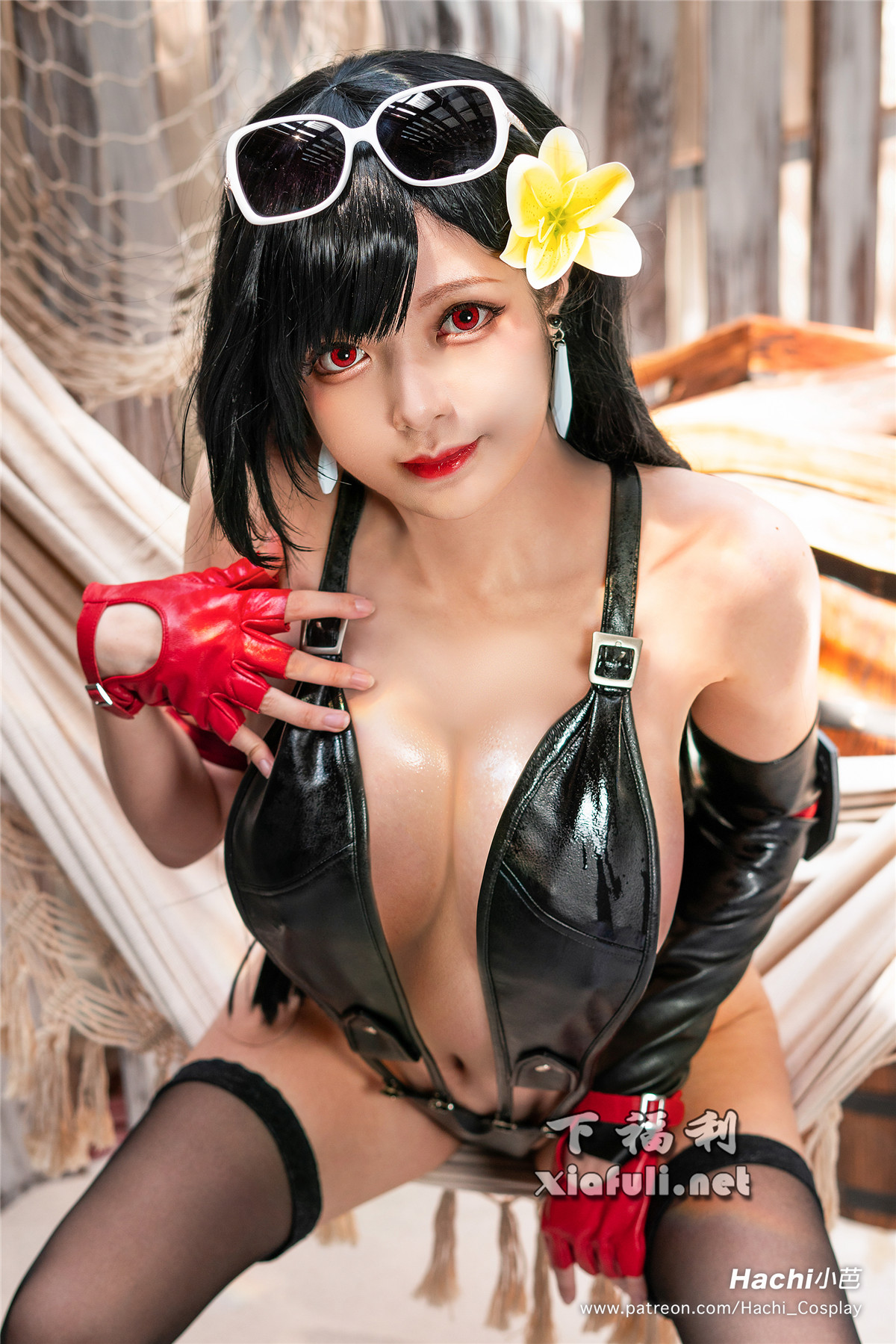 Hachi 小芭 – Tifa Swimsuit[12P 50M]-Coser吧